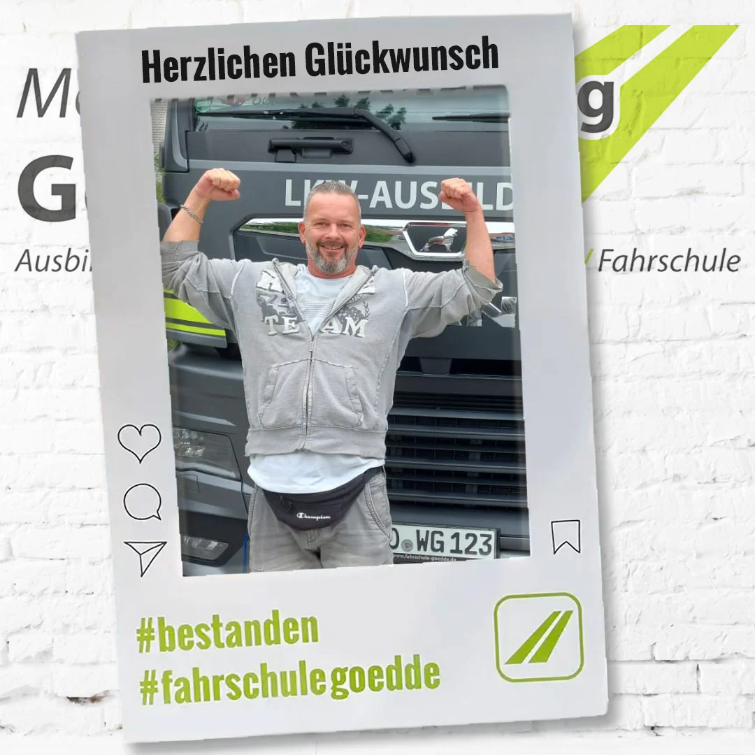Herzlichen Glückwunsch! #bestanden #fahrschulegoedde#klasseCE