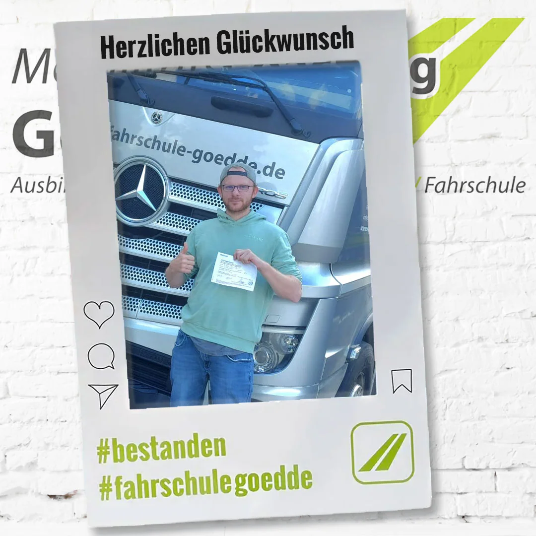Herzlichen Glückwunsch! #bestanden #fahrschulegoedde#klasseCE