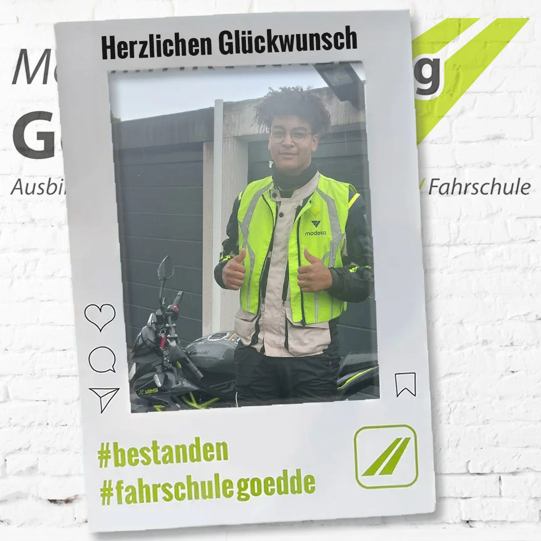 Herzlichen Glückwunsch! #bestanden #fahrschulegoedde#klasseA1