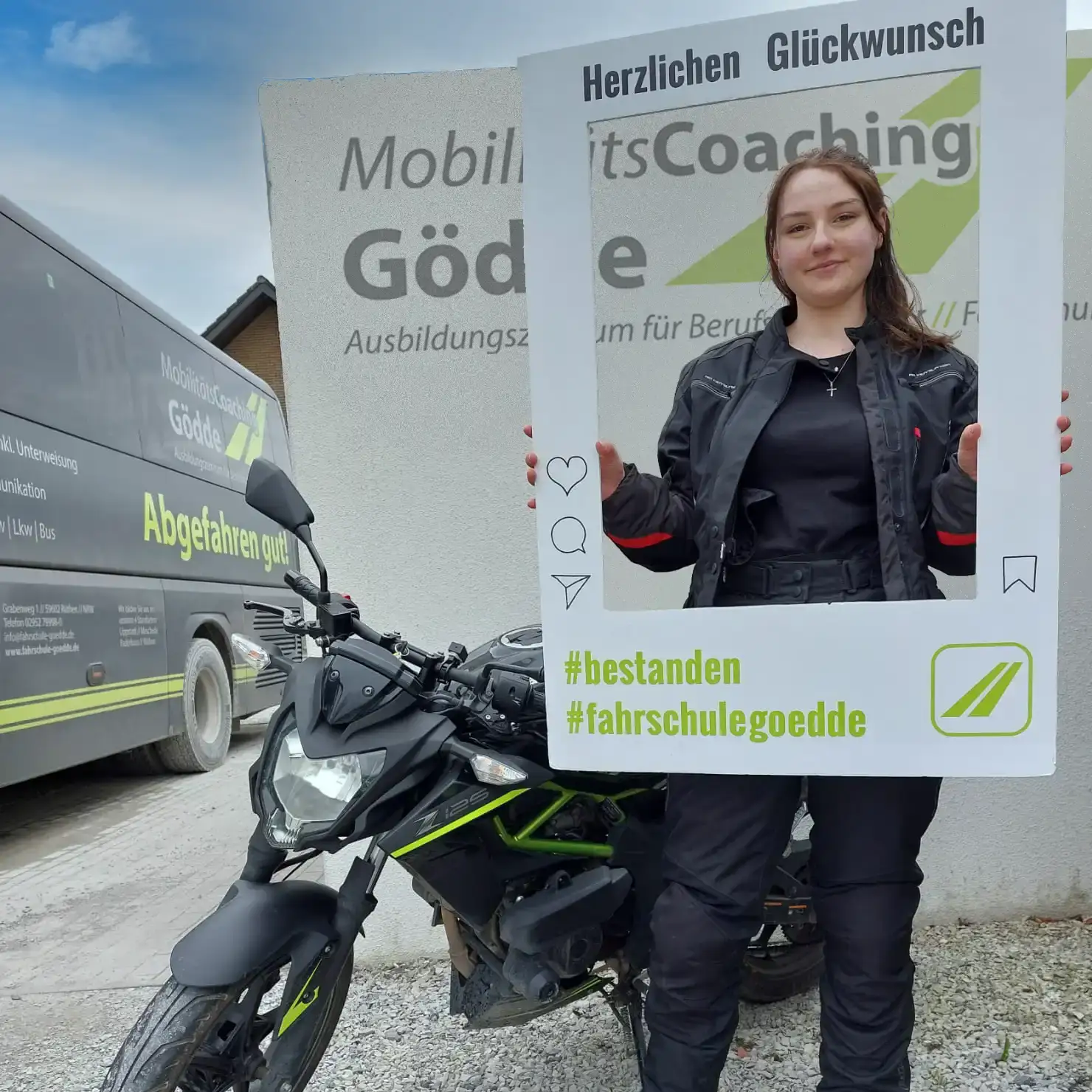 Herzlichen Glückwunsch! Klasse A1 Linn #bestanden #fahrschulegoedde