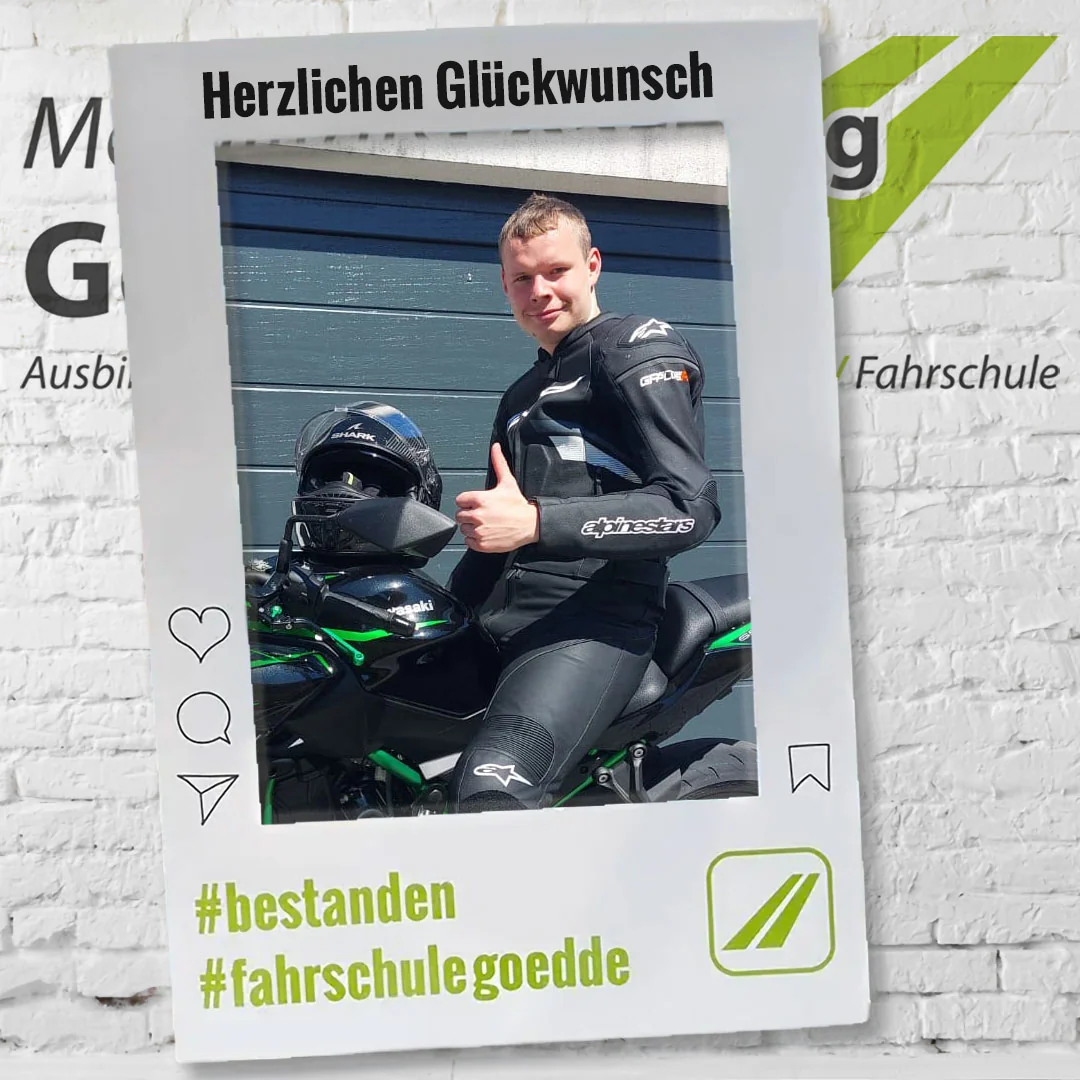 Herzlichen Glückwunsch! #bestanden #fahrschulegoedde#klasseA