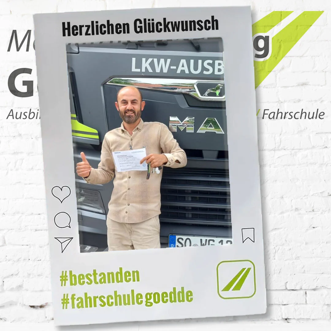 Herzlichen Glückwunsch! #bestanden #fahrschulegoedde#klasseCE