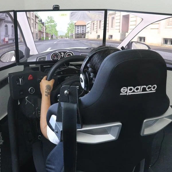 Fahrsimulator in der praktischen Anwendung