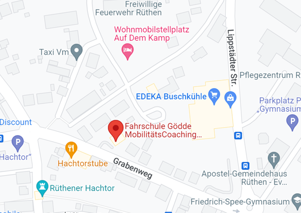 Anfahrtsskizze für den Stützpunkt Rüthen