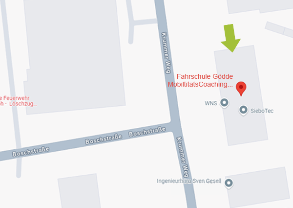 Anfahrtsskizze für den Stützpunkt Wadersloh