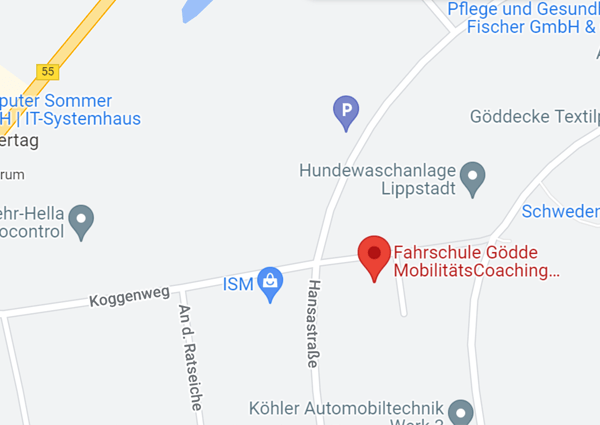 Anfahrtsskizze für den Stützpunkt Lippstadt