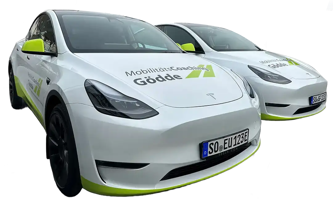 Tesla-Fahrschulfahrzeuge von Gödde